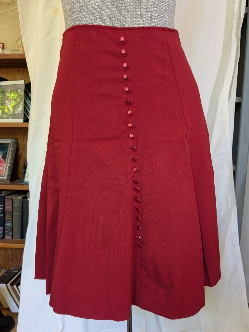 Final Touch Red Button Skirt size S